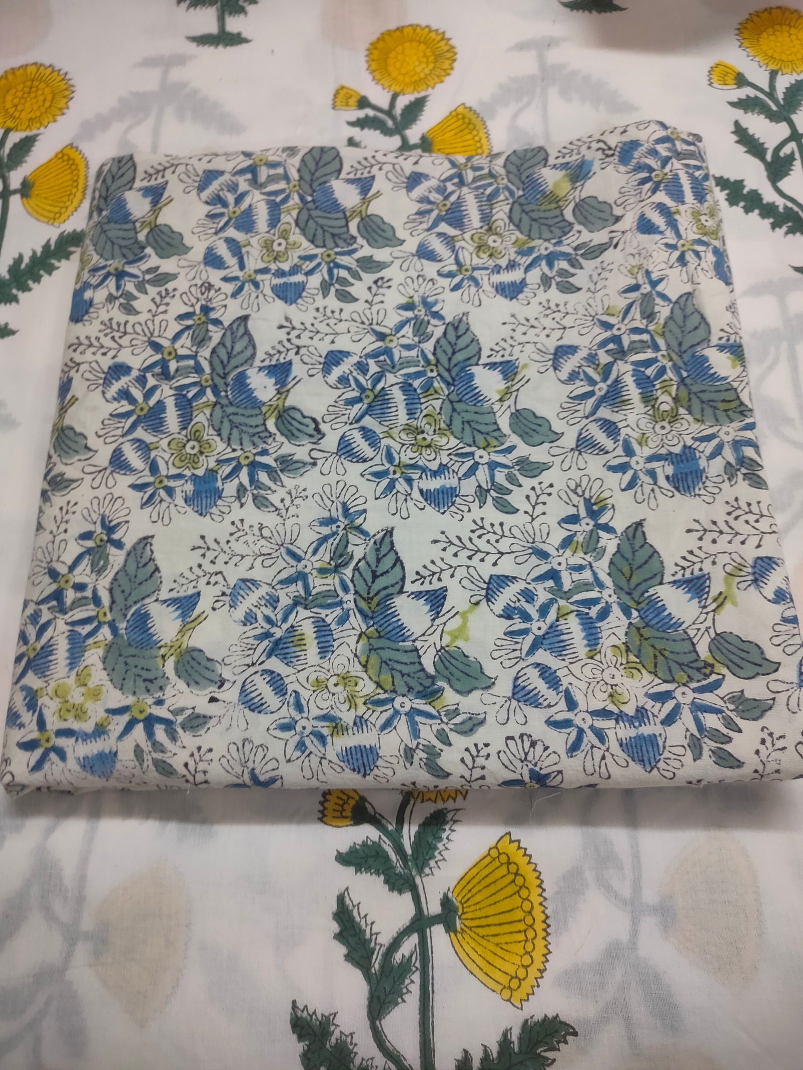 Assorted - Cotton Fabric By Meter Indian Hand Block Prints - pacificexportsimports - #tag1#