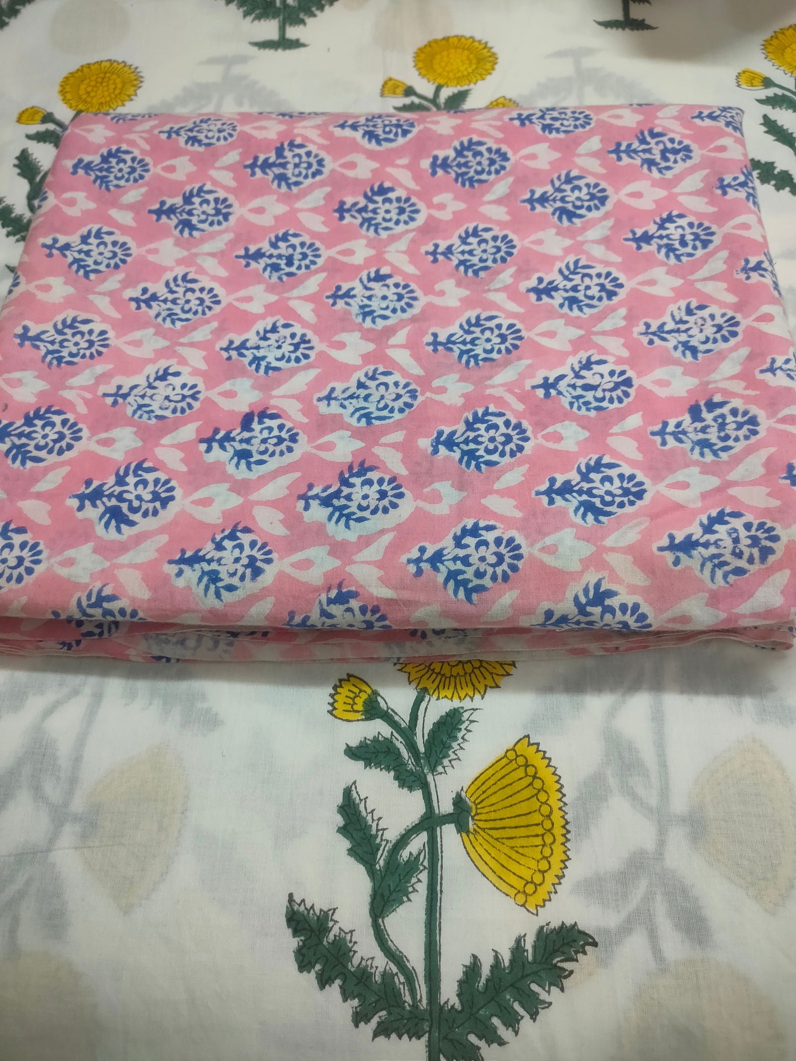 Assorted - Cotton Fabric By Meter Indian Hand Block Prints - pacificexportsimports - #tag1#