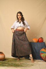Block Print Cotton Skirt for Women - pacificexportsimports - #tag1#