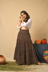 Block Print Cotton Skirt for Women - pacificexportsimports - #tag1#