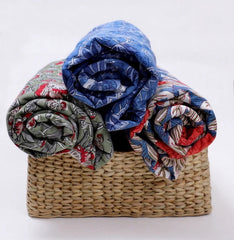 Blue Floral Hand Block Print Fabric | Cotton Jaipur Fabric | Running Fabric - pacificexportsimports - #tag1#