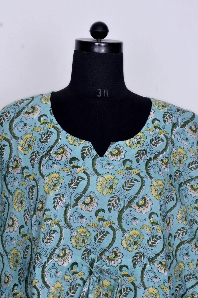 Cotton floral Kaftan Dress for Women - pacificexportsimports - #tag1#