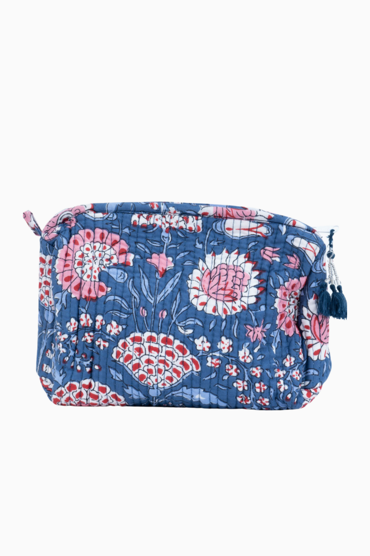 Distant Blue Blockprinted Pouches - pacificexportsimports - #tag1#