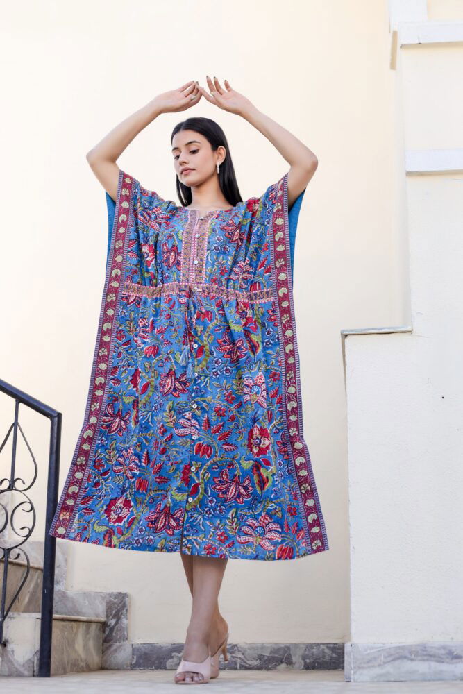 Floral Print Kaftan Dress for Women - pacificexportsimports - #tag1#