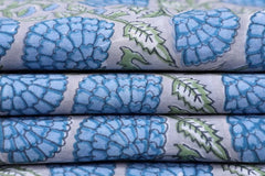 Grey Hand Dyed India Fabric | Floral Hand Block Print Fabric - pacificexportsimports - #tag1#