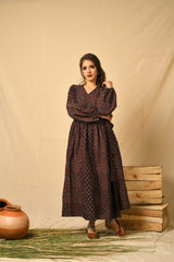 Hand Block Print Cotton Dress - pacificexportsimports - #tag1#