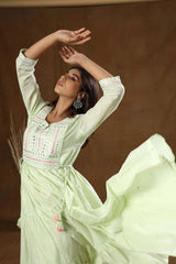 Indian Gown Mirror Embellishment Anarkali Kurta Kurti for Women - pacificexportsimports - #tag1#