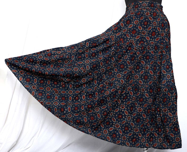 Indian Hand block Organic Cotton Skirt - pacificexportsimports - #tag1#