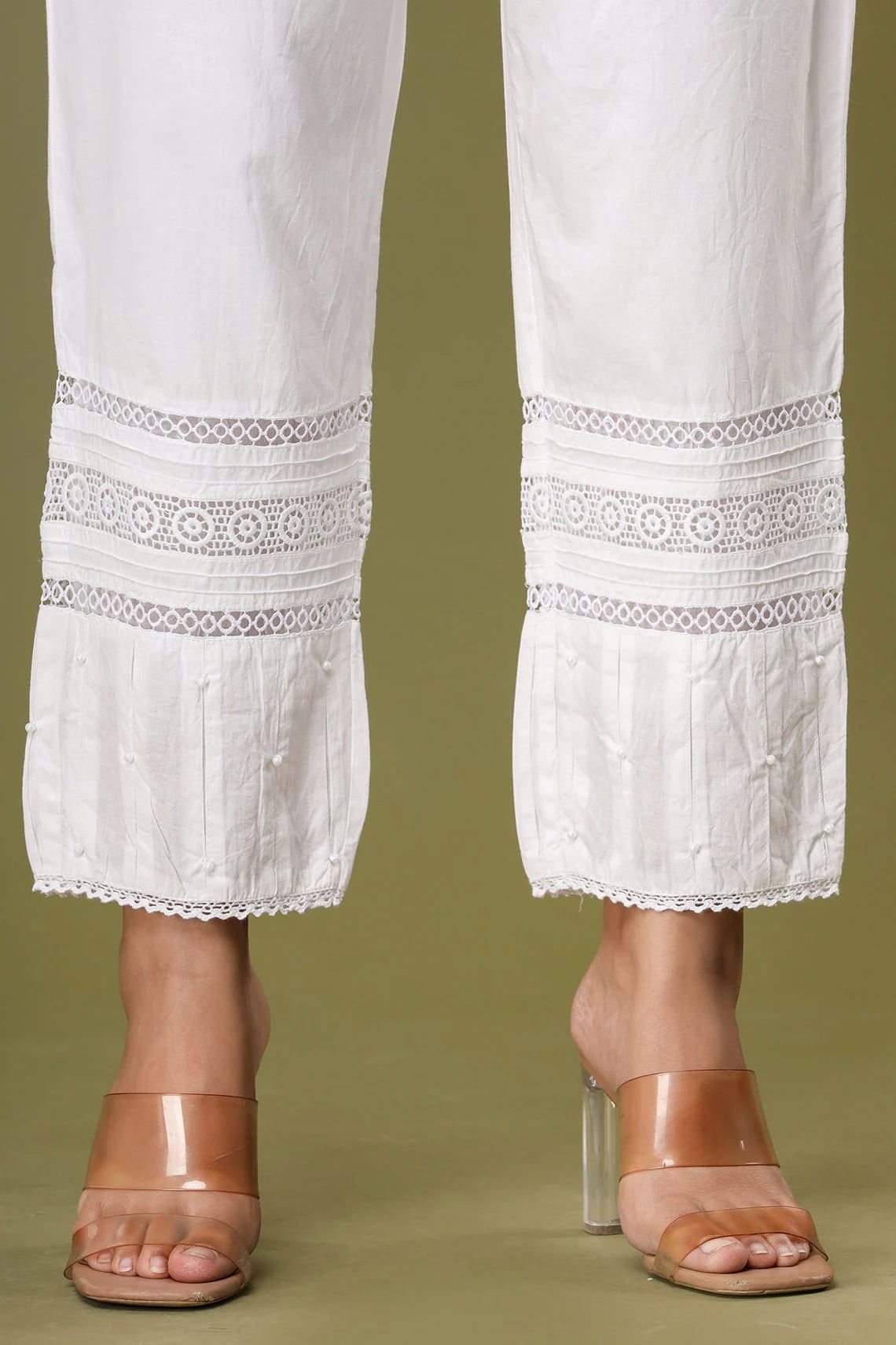 Plain White loose pant trousers with pockets - pacificexportsimports - #tag1#