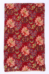 Red Cotton Jaipur Fabric | Floral Hand Block Print Fabric | Running Fabric by the yard - pacificexportsimports - #tag1#