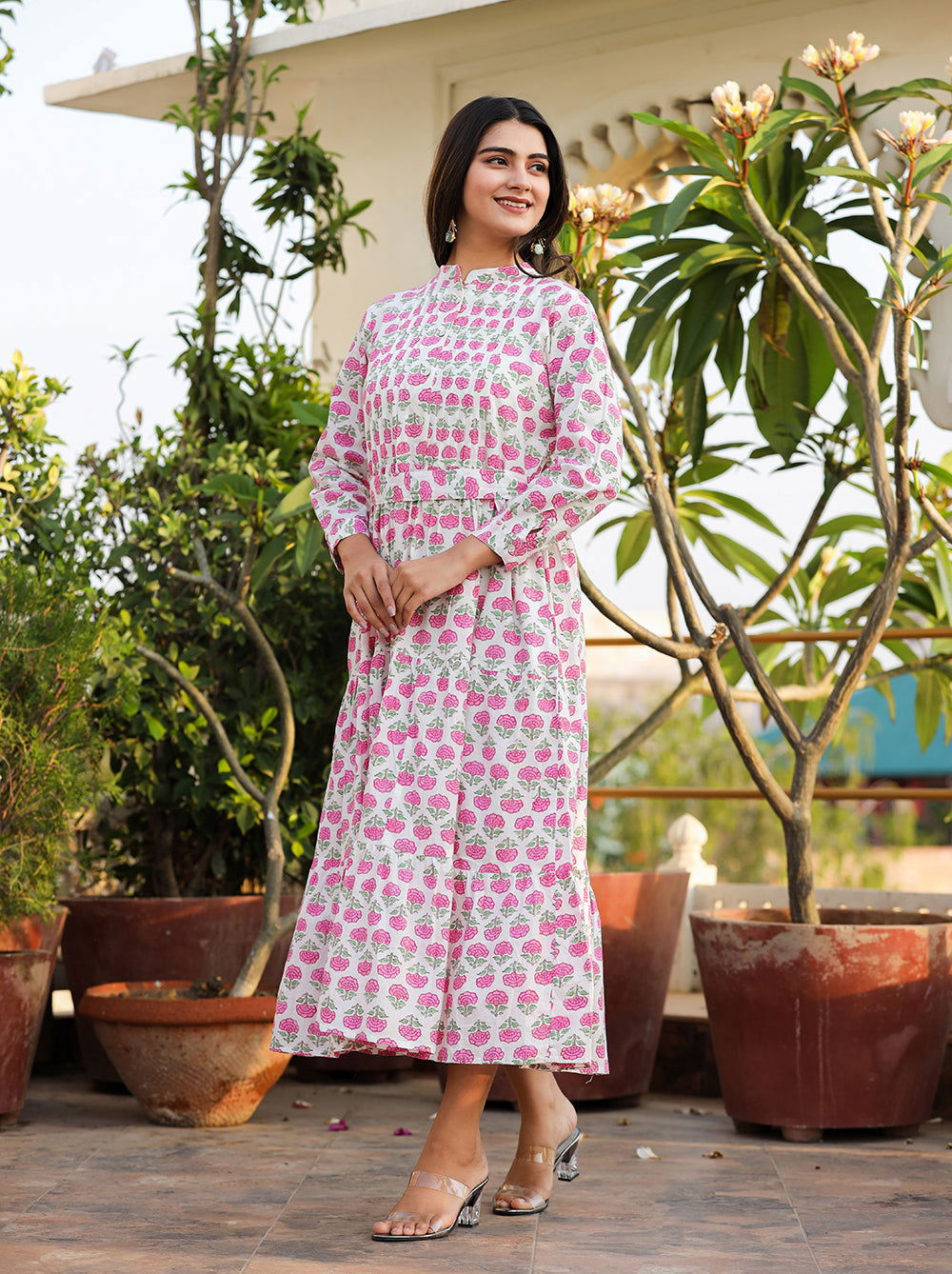Sunny Pink Handblock Kurta: Embrace Tradition with Style - pacificexportsimports - #tag1#