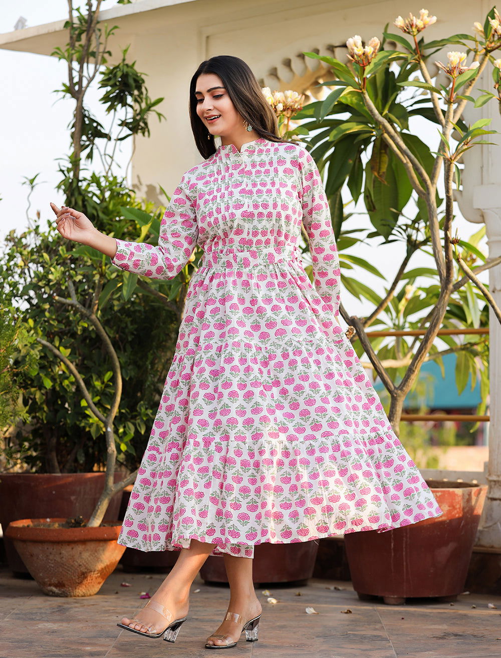 Sunny Pink Handblock Kurta: Embrace Tradition with Style - pacificexportsimports - #tag1#