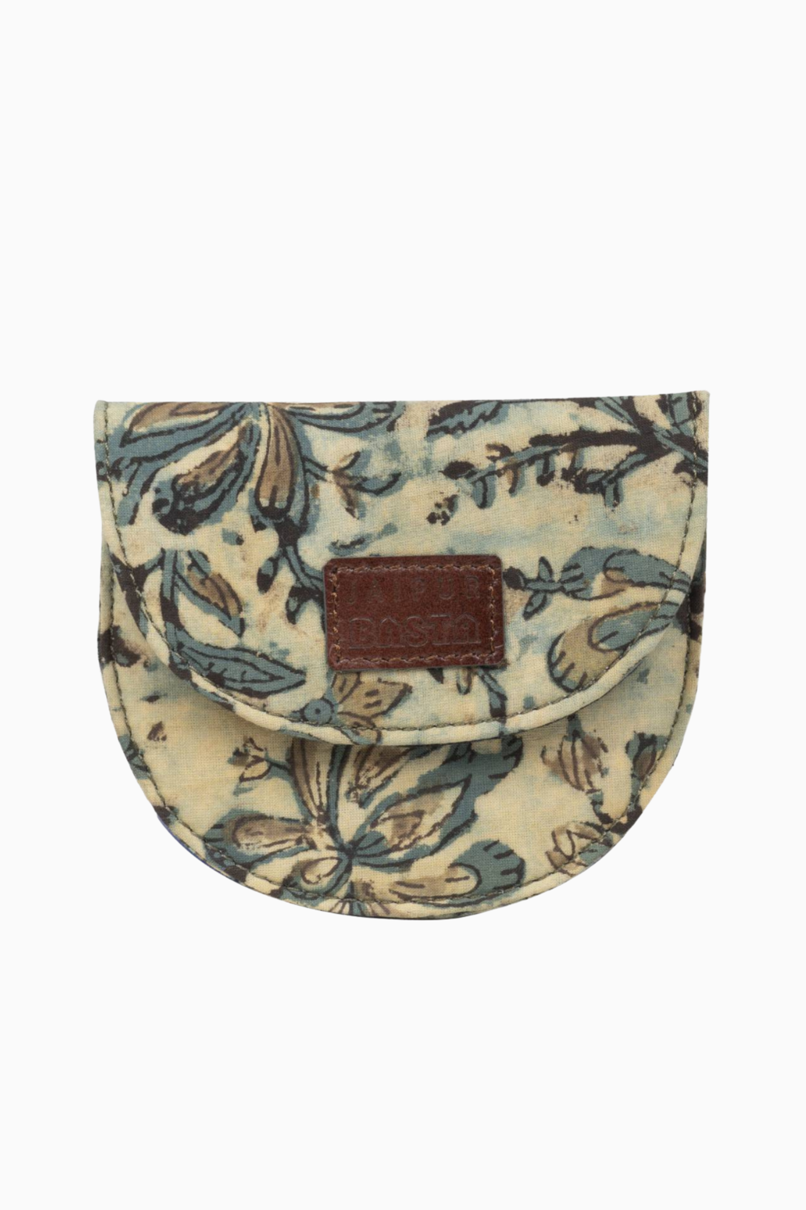Vintage Vougue Blockprinted Coin Pouch - pacificexportsimports - #tag1#