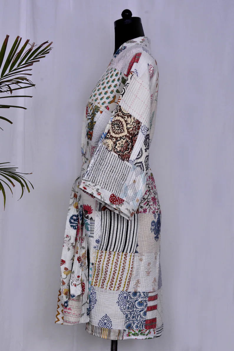 Winter Cotton Kimono Robe Short Kimino - pacificexportsimports - #tag1#