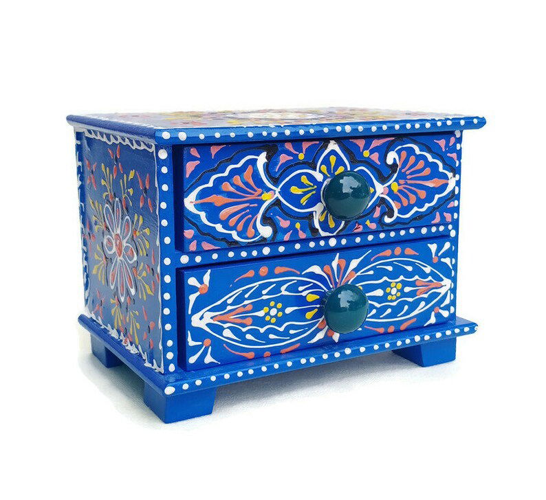 Wooden HandPainted Ceramic Drawer - pacificexportsimports - #tag1#