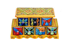 Wooden Hand Painted Drawer box (7 Drawer) - pacificexportsimports - #tag1#