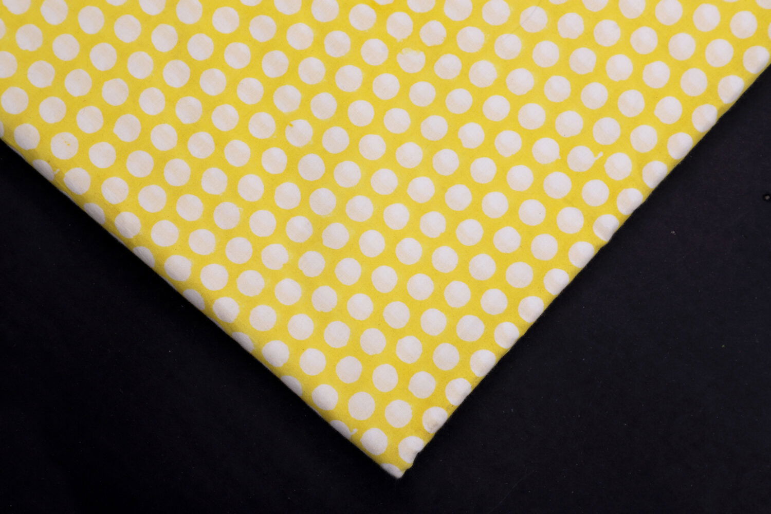 Yellow Floral Block Print Cotton Fabric - pacificexportsimports - #tag1#