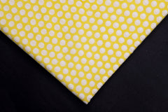 Yellow Floral Block Print Cotton Fabric - pacificexportsimports - #tag1#