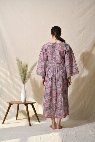 Block Printed Robe: Spring – The Fox and The Mermaid