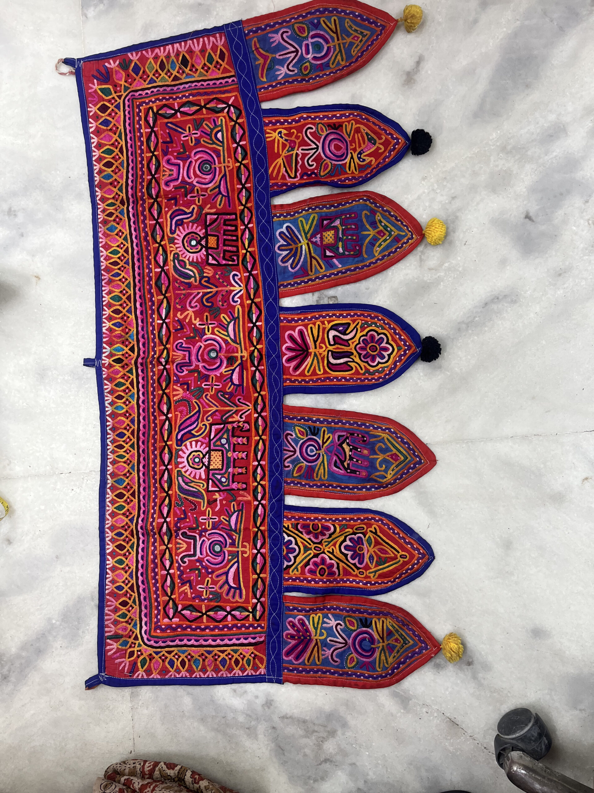 Vintage Handcrafted Kutch Embroidery Toran | Traditional Indian Door Hanging | Boho Wall Decor | Gujarati Textile Art | Ethnic Home Decor - Image 5