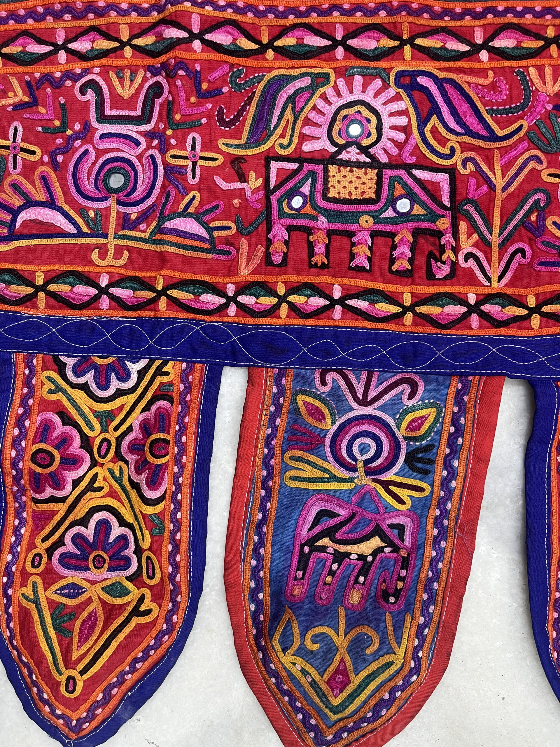 Vintage Handcrafted Kutch Embroidery Toran | Traditional Indian Door Hanging | Boho Wall Decor | Gujarati Textile Art | Ethnic Home Decor - Image 3